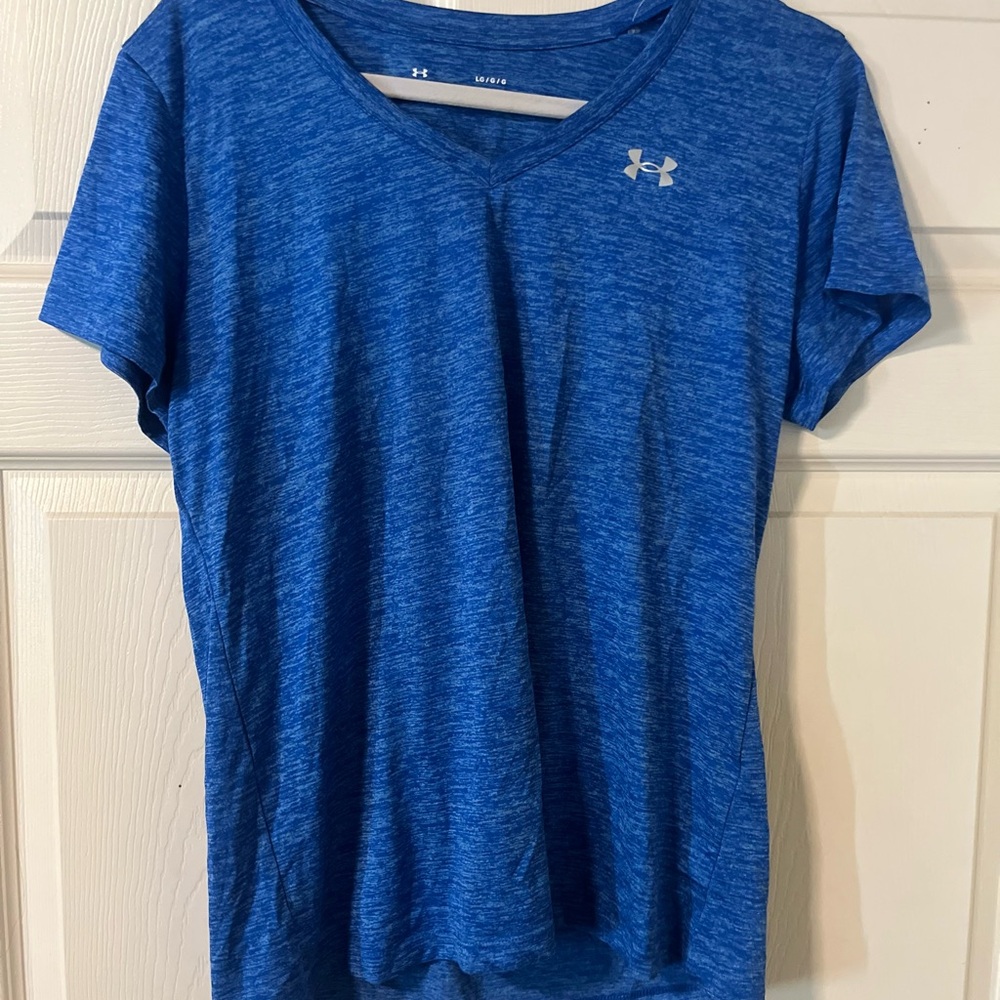 LG Women's Blue V-Neck Short Sleeve Tee